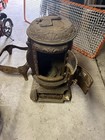 Antique Splendid Oak 25 Ornate Cast Iron Heating Stove  Freestanding  Brown