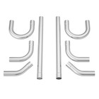 Universal 3  Custom Exhaust Tubing Mandrel Bend Pipe Straight U-bend Kit 8pieces