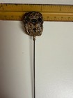 Antique Hat Pin With Large Green Cut Glass And Lots Of Filigree