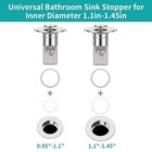 2 Pcs Bathroom Sink Stopper Hair Catcher Bathroom Pop Up Sink Drain Filter