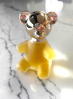 Vintage Avon Teddy Bear Decanter Topaze Scent Glass Decor 