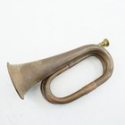 Antique Brass Military Bugle Horn 12  1800 1900s Copper Music Instrument Vintage