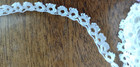 Antique 5 2 3 Yards White Handmade Tatted Cotton Lace Trim  Edging 