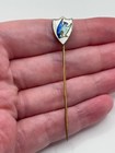 Vintage Richard Hemsley Sterling Silver Guilloche Enamel Fish Stick Pin
