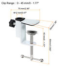 0 47  Mount Dia  Universal C-clamp Table Lamp Mic Arm Desk Clamp  White