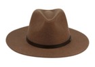 Fedora Hat For Men Women Wool Felt Wide Brim Hat Leather Belt