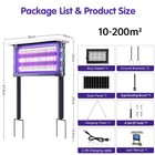 Solar Bug Zapper Outdoor Mosquito Zapper 4500v Waterproof Rechargeable Fly Trap