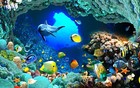Undersea World Wall Mural Ocean Fish Mural Wallpaper Wall Decor For Living Room 