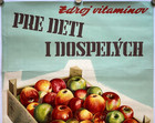Original Vintage Poster Apples - Fruit - Source Of Vitamins - Socialism - 1970s