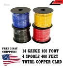 14 Gauge 4 Color Pack In 100 Ft Roll  400 Feet Total  Copper Clad Aluminum Cca
