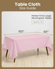 Utopia Kitchen Rectangle Table Cloth 2 Pack 60x102 Inches  Pink   Tablecloth   