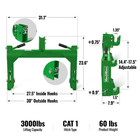 3 Point Quick Hitch Cat 1 For Mechmaxx Tractors  Green  Qh1g