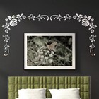 2pcs 3d Acrylic Mirror Flower Wall Stickers Mural Decal Removable Home Art Decor