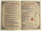 Vintage Casa Bonita Restaurant Menu Denver  Colorado 2010   s Collectable Ephemera