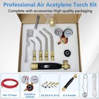 Air Acetylene Torch Kit 11 Pieces Regulator g-4 Handle Ah-12 Hose A-3 A-5 A-11