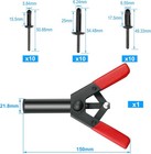 The Rivet Gun Set Includes 30 Nylon Blind Rivets In Three Sizes 