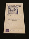 Vintage Original Burlington Route Diner Menu Card Railroad Train