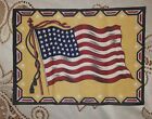 Vintage Tobacco Flannels   Felt American Flag 48 Stars   Britain Large 9x12