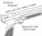 Crosman Rear Cocking Pellet Pistol 1377 1322 Rebuild Reseal O-ring Seals
