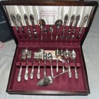 57 Piece Set First Love Silverplate Flatware Chest 1847 Rogers Bros W paperwork