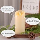 Luminara Flameless Unscented Wax Candles With Remote Moving Wick Pillar 3x6 5 