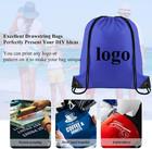 Nachlynn Royal Blue Drawstring Backpack Bulk 12 Pieces Tote Sackpack Diy Drawstr