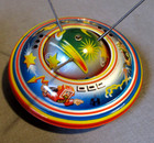 1950 s Space Toy- Apollo Spaceship Ufo Flying Saucer Tin Friction -nos- Mint-4 