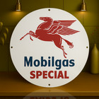 Mobilgas Pegasus Heavy Metal Sign - Mobil Oil Gas Station - 50 Cm   19 7 Inches 