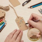 Versatile 100 Pack Brown Kraft Hang Tags With String - Ideal For Gifts   Retail
