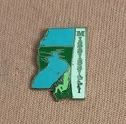 Vintage Mississippi River Map State Shape Travel Souvenir Lapel Pin