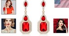 Elegant Vintage Rhinestone Dangle Earrings - Sparkly Statement Jewelry For Women
