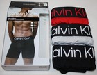 3 Calvin Klein Boxer Briefs Microfiber Black Red Gray Pack Underwear  47 50