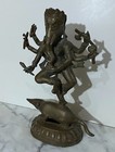 Gorgeous Old Bronze Hindu Statue Of A Dancing Lord Ganesha - From India