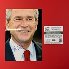 George W  Bush Hand-signed 8x12 Photo   Lar Coa - Rare