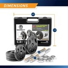 Marcy 40 Lbs Adjustable Dumbbell Set With Collars For Home Gym Bodybuilding     