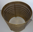 Vintage Hollywood Regency Gold Wastebasket Trash Can Gold Bathroom Vanity Ornate