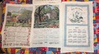 Set Of 4 Linen Calendars Years2000 2001 2011 1992