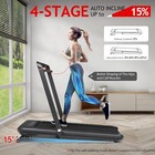 2 In 1 Treadmill Electric Cardio Running Machine 15  Auto-incline Foldable