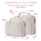 Bible Cover Case For Women large Bible Tote Bags Organizer Quilted Carrying C   