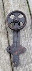  2  Antique Old 4    Primitive Cast Iron Barn Door Trolley Rollers Pulley Hangers