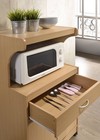 Microwave Kitchen Cart Storage Rolling Cabinet Stand Rack Shelf Wheels Cupboard