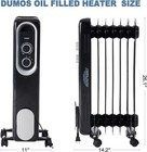 1500w Oil Filled Radiator Space Heater 3 Power Modes Whisper-quiet Operation