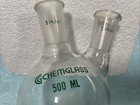 Chemglass Round Bottom Flask 500 Ml 2 Neck Straight 24 40 Joints