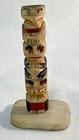 Vtg Inuit Carved Deer Bone Totem Native American 2 25    Miniature 1930s