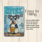 Schnauzer Beer Bar Sign Bark   Brew Dog Funny Metal Tin Decor Wall Art Man Cave