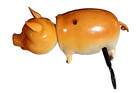 Vintage Pair Of  Celluloid Wind Up Bobbing Head Pigs  Made In Occupied Japan