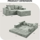 79  Boneless Cloud Sectional Loveseat With Ottoman  Chenille Convertible Sleeper