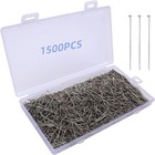 1500pcs Straight Pins For Crafts Sewing Pins 1 Inch Dressmaker Pins stainless   