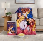 Disney Beauty And The Beast Vhs Boxed Silk Throw  50  X 70    See Description