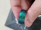 Knot Theory Engraved Silicone Ring - Enchanted Forest Green - Size 12